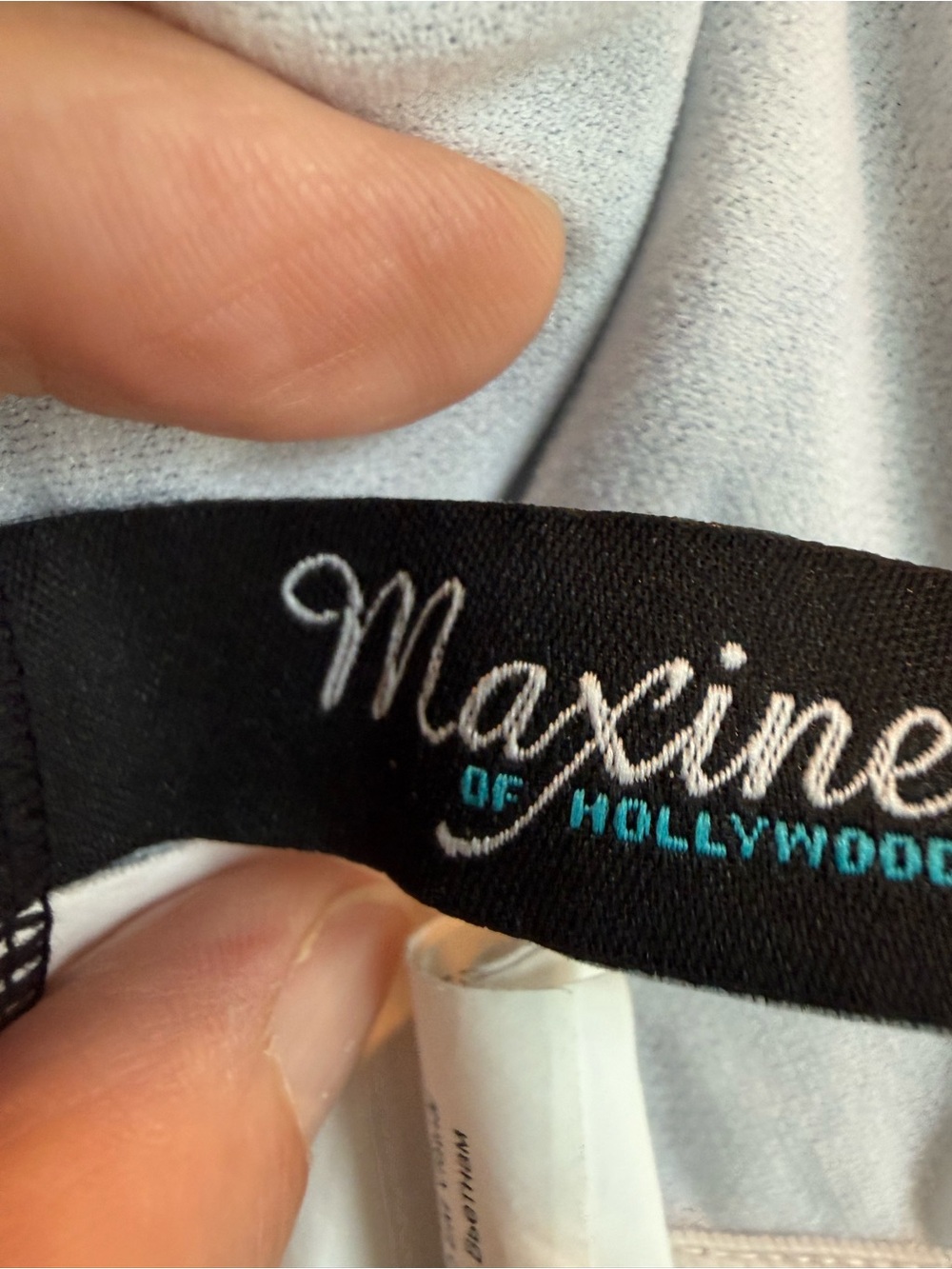 Maxine of Hollywood Swim Dress Size 14 Floral Print Skirted Swimsuit Blue Green - Picture 5 of 13